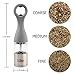 Pepper Mill and Bottle Opener, Salt or Pepper Grinder, Brushed Stainless Steel with Ceramic Grinding Mechanism, Salt and Pepper Shakers with Adjustable Coarseness Setting, Cleaning Brush By Er&Maks