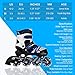 Otw-Cool Adjustable Inline Skates for Kids and Adults, Rollerblades with All Wheels Light up, Safe and Durable Inline Roller Skates for Girls and Boys, Men and Ladies