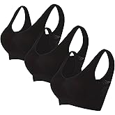 3PC Sports Bras for Women Breathable Liftup Full Coverage Air Bra Wireless Push Up High Support Workout Yoga Bras