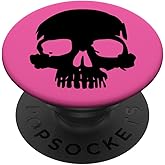Black Skull Pink PopSockets Adhesive PopGrip