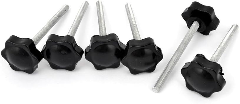 Amazon Co Jp Uxcell クランプノブ M6 X 70mm オス ねじ 32mm スターヘッド ダイヤ 6 個入り Diy 工具 ガーデン
