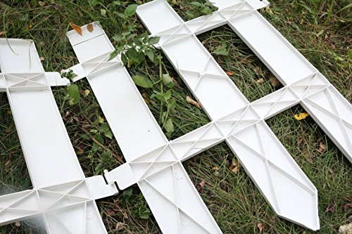 Guozi Garden Plastic Fence Pickets Indoor Outdoor Protective Guard Edging Decor White Border Fence (19.6 x 15.7 inches)