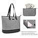 UTOTEBAG Women 15.6 Inch Laptop Tote Bag Notebook Shoulder Bag Lightweight Multi-Pocket Nylon Business Work Office Briefcase for Computer/MacBook/Ultrabook (Grey)