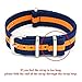CIVO HY00070 Watch Bands NATO Premium Ballistic Nylon Watch Strap Stainless Steel Buckle, 22mm, Navy/Pumpkin