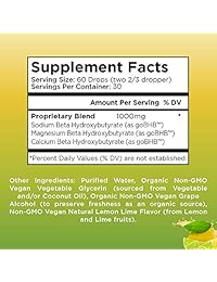 Vegan Liquid Keto goBHB Drops - No Pills Keto Diet by MaryRuth - Beta-Hydroxybutyrate...