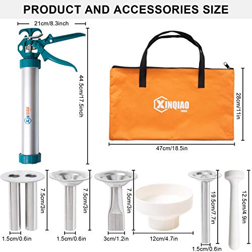 XINQIAO Jerky Gun Kit, 2 Pound Capacity Beef Jerky Maker, Aluminum Barrel with Stainless Steel