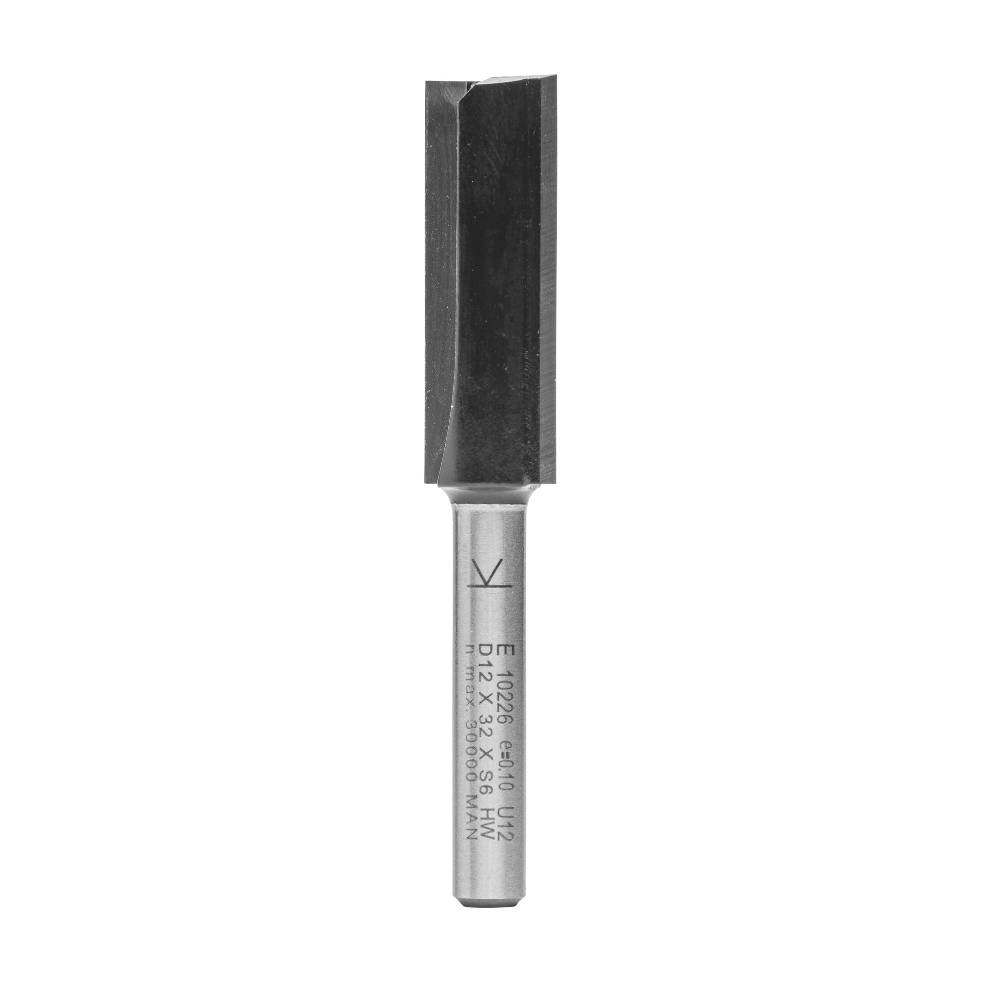 ENT 10226 Straight Cutter Tungsten carbid TC, Shank (S) 6 mm, Diameter (D) 12 mm, NL 32 mm, SL 32 mm, GL 64 mm