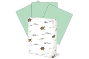Hammermill Colored Paper, 20 lb Green Printer Paper, 3 Hole - 1 Ream (500 Sheets) - Made in the USA, Pastel Paper