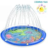 Vmini Sprinkler for Kids, Splash Pad, and Wading Pool for Learning – Children’s Sprinkler Pool, 68’’ Inflatable Water Toys Outdoor Swimming Pool for Babies and Toddlers