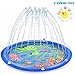 Vmini Sprinkler for Kids, Splash Pad, and Wading Pool for Learning - Children's Sprinkler Pool, 68'' Inflatable Water Toys Outdoor Swimming Pool for Babies and Toddlers