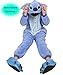 Duraplast Prferhouse Unisex Adult Pajamas Costume One Piece Flannel Halloween Cosplay Hooded Jumpsuit … (M, Blue)