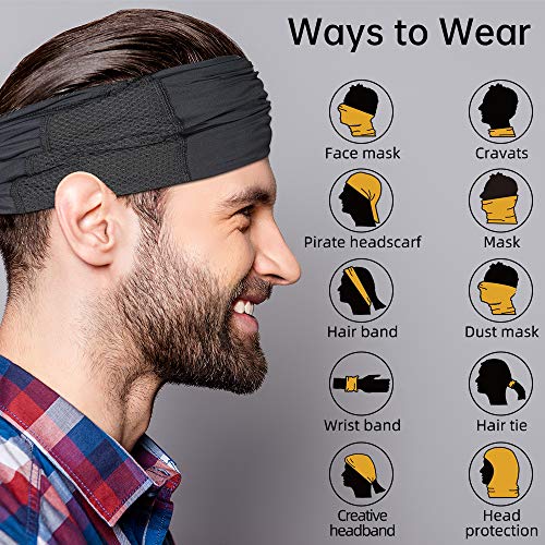 Yarrashop Bandana Face Mask Breathable Neck Gaiter Cooling Ice Silk Fabric Sun and UV Protection for Men & Women, Reusable & Washable Snoods Mask for Outdoors