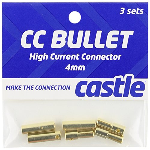 Castle Creations CCBUL4X3 4mm Bullet Connector 16G/13G 75A (3)