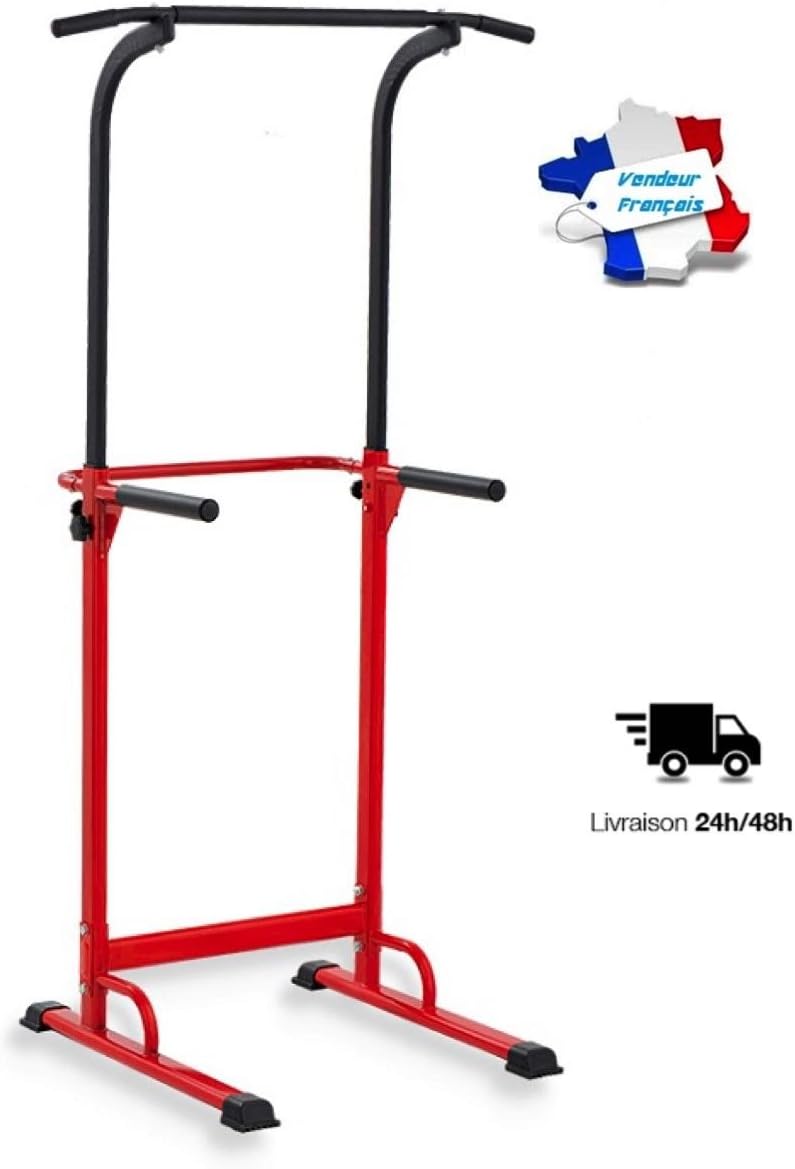 Adjustable Pull Up Bar Dip Station Workout Station Roman Chair