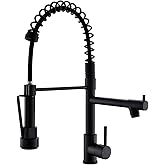 Kitchen Faucet,Kitchen Faucets with Pull Down Sprayer AIMADI Commercial Style Single Handle Matte Black Kitchen Faucet with Sprayer