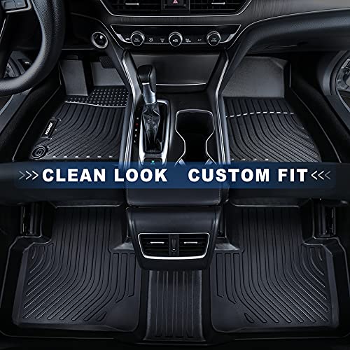 4-Piece TPE All-Weather Floor Mats For 2011-2023 Dodge Charger & Chrysler 300 RWD - Black, OEDRO Brand