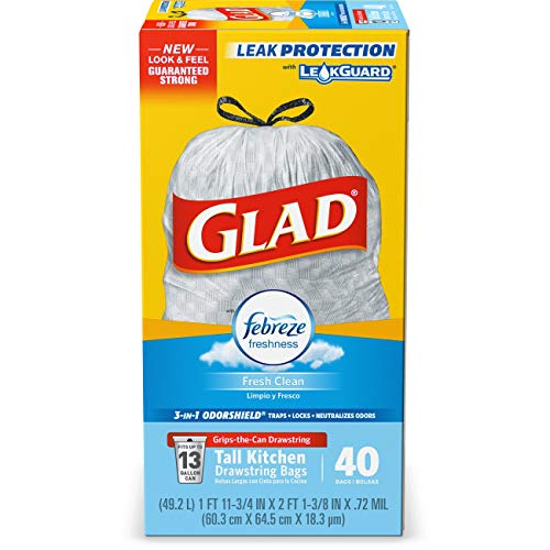 2 Glad+OdorShield+Kitchen+Drawstring+Trash