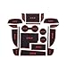 Aulley Auto Dust-proof Gate Slot Pad Car Interior Dcoration Door Groove Cushions Cup Mat for Mazda CX-5 2017 2018 Black Red