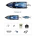 Blexy RC Boat 2.4GHz 4 Channels Remote Control Electric Racing Boat 25KM/H High Speed Transmitter with LCD Screen 100 Blue