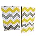 Crabtree Collection Yellow Gray Chevron Kitchen Towels 100% Cotton Absorbent Dish Towels Set of 2 Decorative Kitchen Hand Towels Tea Towels Kitchen Gifts for Foodies (18x28 inch)