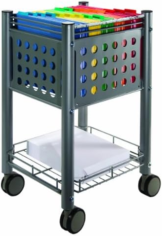 Vertiflex Mobile Rolling File Cart on Wheels, Sidekick Hanging File Cart, 13.75 x 15.5 x 26.25 Inches, Matte Gray