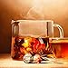 Glass Teapot with Tea Infuser - Stovetop Safe Clear Glass Teapot with Removable Strainer - Perfect for Blooming Tea, Loose Leaf and Other Herbal Teas