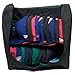 Homiegear Authentic Cap Carrier Case for 24 Caps - Water Resistance Quality Polyester Cap Storage Bag with Double Compartment - Black