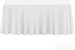 Lann's Linens - 90" x 156" Premium Tablecloth for Wedding/Banquet/Restaurant - Rectangular Polyester Fabric Table Cloth - White