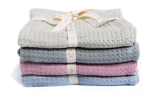 Zoog-Organic-Cotton-Toddler-Blanket-Natural-Dye-Premium-Quality-GOTS-Certified-Non-Chemical-Non-Toxic-100-Organic-Cotton-Soft-Knitted-31-x-40-Baby-Blue-Blue