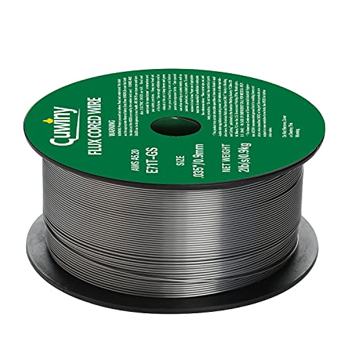 Cuwiny Gasless Flux Core Mig Wire, Mild Steel E71TGS.035Diameter, 2
