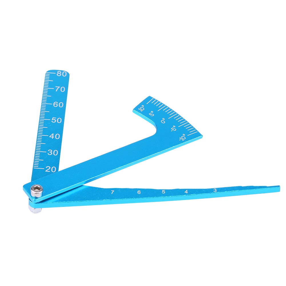 RC Rim Camber Ruler, Aluminium Alloy RC Adjustable Ruler Multi-Functional Multi Angle Measuring Template Tool RC Accessory Model Toy