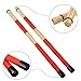 Drum Sticks Drum Wire Brushes Drum Brushes Drum Sticks Retractable Brushes Drums Sticks Drum Brushes Set for Jazz Acoustic Music Lover Gift Total 2 Pairs with Portable Storage Bag