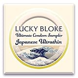 LUCKY BLOKE Premium Ultra Thin Condoms | Ultimate Japanese ULTRA THIN Condom Sampler - 12 World's Best Thin Condoms: Okamoto, Kimono, Crown, Beyond Seven Condoms - 12 Thin Condoms Variety Pack