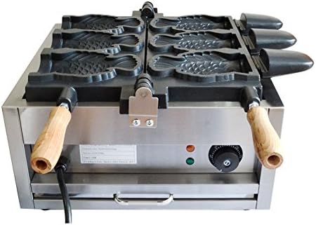 Knick Knack Supplies Commercial Nonstick Electric 3pcs Fish Waffle Ice Cream Taiyaki Maker