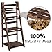 Yaheetech 4-Tier Foldable Plant Flower Stand Shelf Rack Vintage Wood Ladder Shelf Book Magazine Holder Storagethumb 4