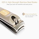 SUPRENT Finger Nail and Toe Nail Clipper Set, Precision Nail Clippers, Stainless Steel Nail Cutters, Best Nail Care for Women and Men, Home and Travel