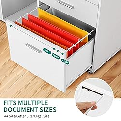 YITAHOME File Cabinet with Charging Station, Mobile