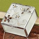 StealStreet SS-A-38104 Butterfly Decoration Jewelry Box, Amber