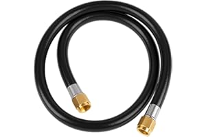 Wadoy RV Propane Hose Connector Assembly 3 Foot - 3/8" Female Flare x 3/8" Female Flare Quick Connect Hose 59913 (Total length 3.28ft)