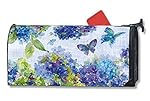 MailWraps Blue Hydrangea Mailbox Cover #01078