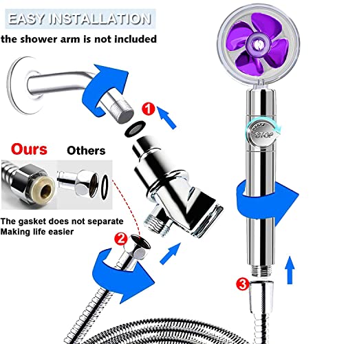 Handheld Turbocharged Pressure Propeller Showerhead Set, Besititli