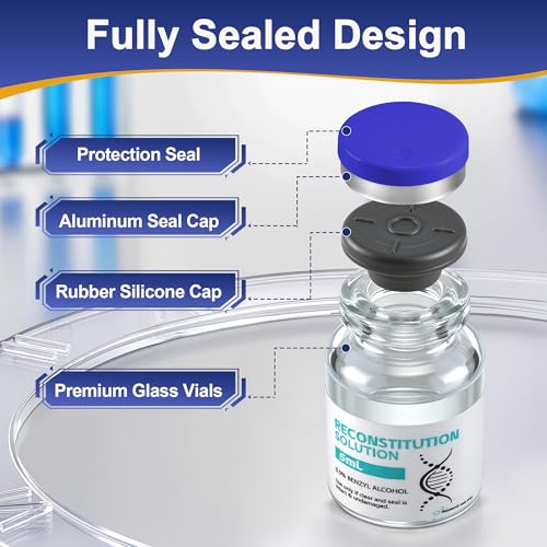 Jentatnua Solution in Premium Glass Vials,5ML 12 Pack,Triple Sealed, Ultra Clean