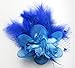Kathyclassic Women's Fascinators Hat Hair Clip Feather Wedding Headware Bridal 1920s Headpiece (Royal Blue)