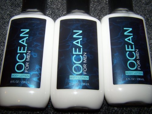 Lot of 3 Bath & Body Works Ocean for Men Body Lotion 8 Fl Oz Each (Ocean for Men)