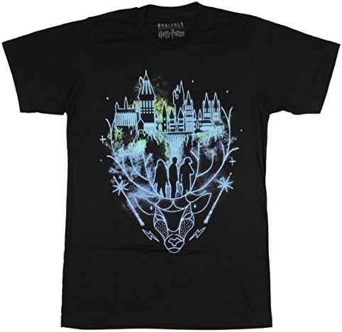 Rex Distributor Harry Potter Juniors Hogwarts Patronus Neon Line Art T-Shirt (Large)