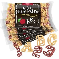 Pastabilities ABC 123 Pasta, Fun Shaped Noodles for