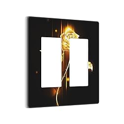 2 Gang Double Decora/GFCI Device Wall Plate Black