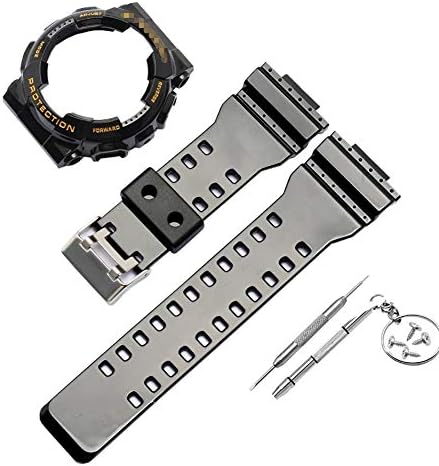 Coaste Watch Band, Replacement Watch Band Strap Bezel Cover, for Casio Men's G-Shock GA-110 GA100 GD-120