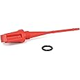 Malossi Oil Level Dipstick for Most Vespa, Aprilia and Piaggio Scooters | Replacement Oil Level Dipstick for OEM: 832130, AP8550586 | Part# 1016171(O-Ring Included, Red)