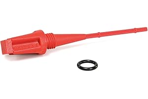 Malossi Oil Level Dipstick for Most Vespa, Aprilia and Piaggio Scooters | Replacement Oil Level Dipstick for OEM: 832130, AP8550586 | Part# 1016171(O-Ring Included, Red)